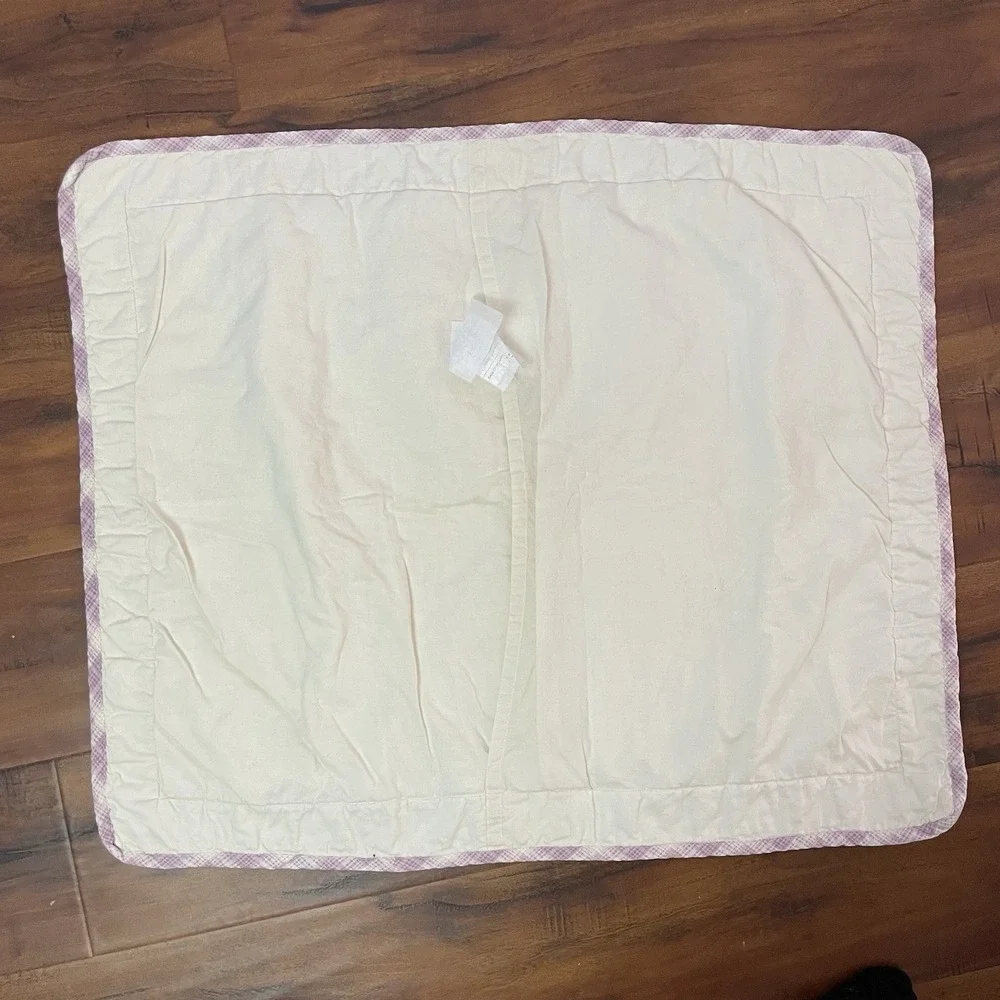 2 Rachel Ashwell Treasures Quilted Pillow Shams Standard Purple Floral Cottage